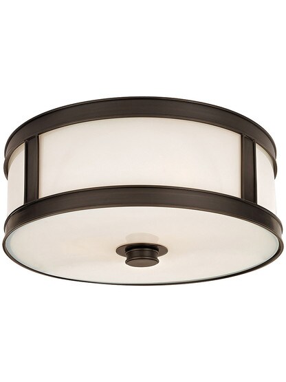 Patterson 16 inch Flush Ceiling Fixture in Old Bronze